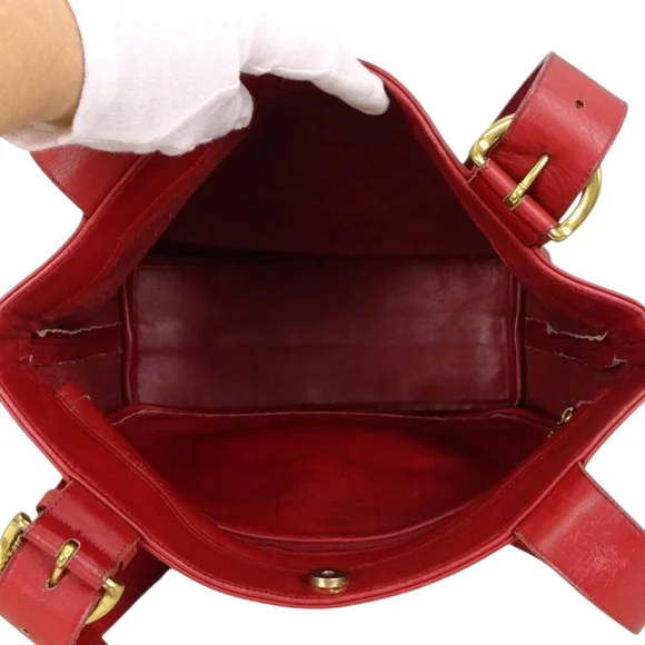 Coach Lafayette Tote Bag In Red Glove-tanned Leather - Picture 7 of 8